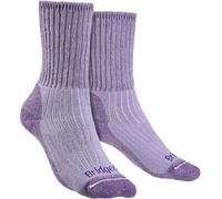Bridgedale Women's Hiking Outdoor Midweight Merino Wool Cushioned Boot Socks in Purple | Size: 7-8 Bridgedale Purple 7-8