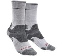 Bridgedale - Womens Hiking Midweight Merino Socks - Silver / Grey Wool - Size 5-6.5 (UK Shoe)