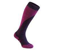 Bridgedale Women's Midweight Merino Performance Endurance Ski Socks {BR-710641} - Plum Berry Purple - Medium