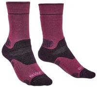 Bridgedale Women's Midweight Merino Performance Hiking Crew Socks {BR-710644} - Berry Purple - Medium