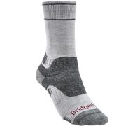 Bridgedale Women's Midweight Merino Performance Hiking Crew Socks {BR-710644} - Silver Grey - Large