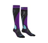 Bridgedale Women's Midweight Ski-Merino Endurance Socks, Graphite/Purple, M