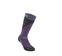 Bridgedale Women's Midweight Plus Ski-Merino Endurance Socks, Dark Purple, L