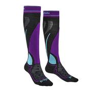 Bridgedale Women's Midweight Ski-Merino Endurance Socks, Graphite/Purple, S