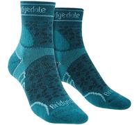 Bridgedale - Womens Lightweight Merino Socks - Teal - Turquoise Merino Wool - Size 3-4.5 (UK Shoe)