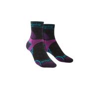 Bridgedale Women's Running Lightweight T2 Merino Wool Sport 3/4 Crew Socks in Grey | Size: 5-6 Bridgedale Grey 5-6