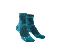 Bridgedale Women's Running Lightweight T2 Merino Wool Sport 3/4 Crew Socks in Turquoise | Size: 3-4.5 Bridgedale Turquoise 3-4.5