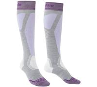 Bridgedale Women's Ski Easy On Merino Endurance Over Calf Ski Socks (Grey/Lilac)