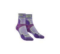Bridgedale Women's Trail Running Ultralight T2 Coolmax Sport 3/4 Crew Socks in Purple | Size: 3-4.5 Bridgedale Purple 3-4.5