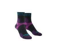 Bridgedale - Womens Ultralight Merino Socks - Charcoal / Purple - Grey Merino Wool - Size 7-8.5 (UK Shoe)