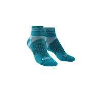 Bridgedale Women's Trail Running Ultralight T2 Merino Wool Sport Low Cut Socks in Turquoise | Size: 3-4.5 Bridgedale Turquoise 3-4.5