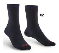 Bridgedale Women's Ultra-Lightweight Coolmax Performance Liner Socks TWIN PACK {BR-710605} - Navy Blue - Medium