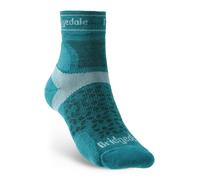 Bridgedale Women's Ultra-Lightweight T2 Merino Run Mini-Crew Socks {BR-710202} - Teal Blue - Medium