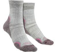 Bridgedale - Womens Hiking Ultralight Merino Wool Socks - Aubergine - Grey - Size 3-4.5 (UK Shoe)