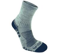 BridgedaleMen's WoolFusion Trail Light Socks - Silver/Navy, Size 12 Plus