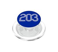 Bridgeport Connecticut 203 Area Code Local Patriot American PopSockets PopGrip for MagSafe