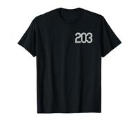 Bridgeport Connecticut 203 Area Code Local Patriot American T-Shirt