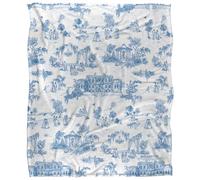 Bridgerton Around The Ton Toile Silky Touch Super Soft Throw Blanket 152 X 127 Cm