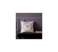 Bridgerton By Catherine Lansfield Mr Newton Corgi Soft Touch 45x45cm Cushion Cover Natural
