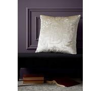 Bridgerton By Catherine Lansfield Natural Regency Crown 45 x 45cm Filled Cushion Natural