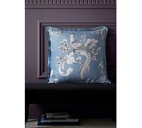Bridgerton By Catherine Lansfield 'Regal Floral Bird' Cushion in Blue | Size: 45 cm x 45 cm Bridgerton By Catherine Lansfield Blue 45 cm x 45 cm