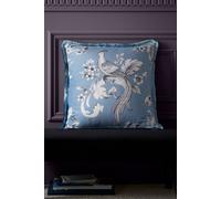 Bridgerton By Catherine Lansfield 'Regal Floral Bird' Cushion in Blue | Size: 45 cm x 45 cm Bridgerton By Catherine Lansfield Blue 45 cm x 45 cm