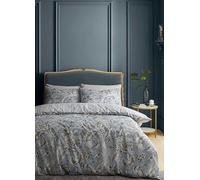 Catherine Lansfield Bridgerton By CL Regal Floral Duvet Cover Set Super King Blue
