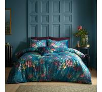 Catherine Lansfield Bridgerton Romantic Floral Double Duvet Cover Set with Pillowcases Teal