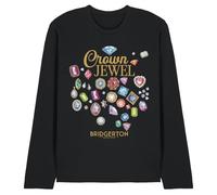 Bridgerton Crown Jewel Unisex Long Sleeve T Shirt, Black, X-Large