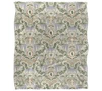 Bridgerton Damask Pattern Silky Touch Super Soft Throw Blanket 152 X 127 Cm
