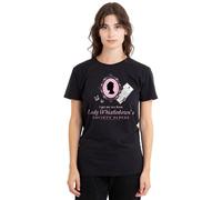 Bridgerton - I Get My Tea from Lady Whistledown Ladies T Shirt, Black, XX-Large