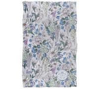 Bridgerton Lady In Silver Floral Blanket Super Soft To Touch Silky 91 X 147 Cm