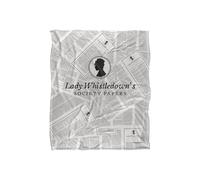 Bridgerton Lady Whistledown Newsprint Silky Touch Super Soft Throw Blanket 152 X 127 cm Bridgerton By Catherine Lansfield White One Size