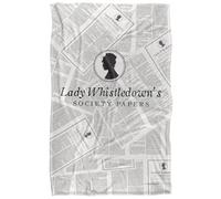 Bridgerton Lady Whistledown Newsprint Silky Touch Super Soft Throw Blanket 91 x 147 Cm