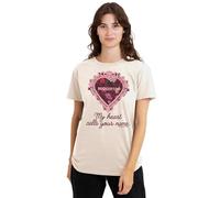 Bridgerton My Heart Calls Your Name Ladies T Shirt, Natural, Medium