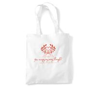 Bridgerton Occupy My Thoughts Grocery Travel Reusable Tote Bag, White