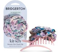 Bridgerton x Kitsch Medium Satin Rosette Flat Hair Clips for Women