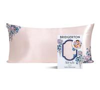Bridgerton x Kitsch Satin Pillowcase W/Zipper - Size 19x36, Wisteria | Softer Than Silk Pillow Cases, Smooth Cooling Satin Pillow Case for Hair and Skin, Wrinkle-Free, Machine Washable