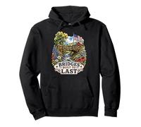 Bridges Built To Last Patriotic Americana Pullover Hoodie