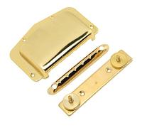 Bridges Protector, High Hardness Adjustable Wear Resistant Standard Size Metal Guitar Bridge Cover for Stringed Instruments(gold)