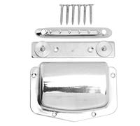 Bridges Protector, Standard Size Guitar Bridge Cover Easy Installation with Screws for Stringed Instruments(Silver)