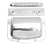 Bridges Protector, Standard Size Guitar Bridge Cover for Stringed Instruments (Silver)
