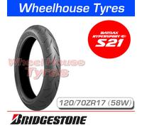 Bridgestone Battlax-s21 58w Tl Sports-touring Front Tire Black 120 / 70 / ZR17