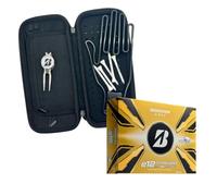 Bridgestone Golf e12 Straight Golf Balls with Golf Glove Holder - Includes Removable Ball Marker Divot Tool, Glove Shaper and Tees