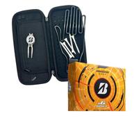 Bridgestone Golf e6 Soft Golf Balls with Golf Glove Holder - Includes Removable Ball Marker Divot Tool, Glove Shaper and Tees