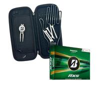 Bridgestone Golf Tour B RXS Golf Balls with Golf Glove Holder - Includes Removable Ball Marker Divot Tool, Glove Shaper and Tees