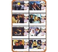 BRIDGET JONES'S DIARY Original Lobby Card Set Renee Zellweger Gemma Jones Movie Poster,Metal Tin Sign,Vintage Style Classic Old Film Poster Wall Ornament Coffee Bar Restaurant Man Cave Wall Decor,Size