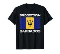 Bridgetown Barbados Flag Distressed T-Shirt