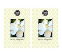 Bridgewater 2 pack of SWEET MAGNOLIA - Floral Scented Sachet Bag - of Magnolia,Greens,Floral Musk - Drawer Fragrance Wardrobe Air Room Freshener for Living Room, Bathroom or Car