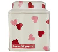 Emma Bridgewater Pink Hearts Dome Lid Curved Tin Caddy